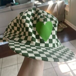 Green checkered hat